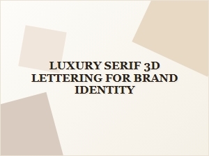Elevate Your Brand Identity with Luxury Serif 3d Lettering